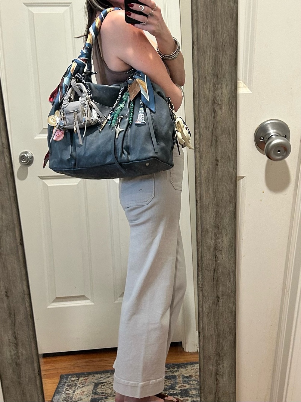 Stormy Seas We The Free Emerson Tote W/ Micro Emerson, Charms, & Scarves - Picture 12 of 16